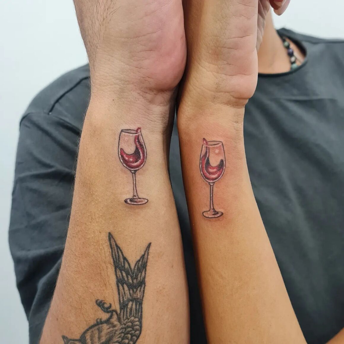 Friendship Wine Glass Tattoo