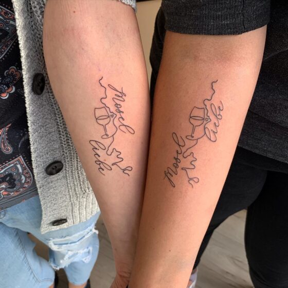 19 Friendship Wine Glass Tattoos To Cheers Over • Body Artifact