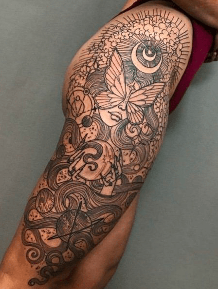 Thigh Tattoos Women Flowers - Tattoo Build