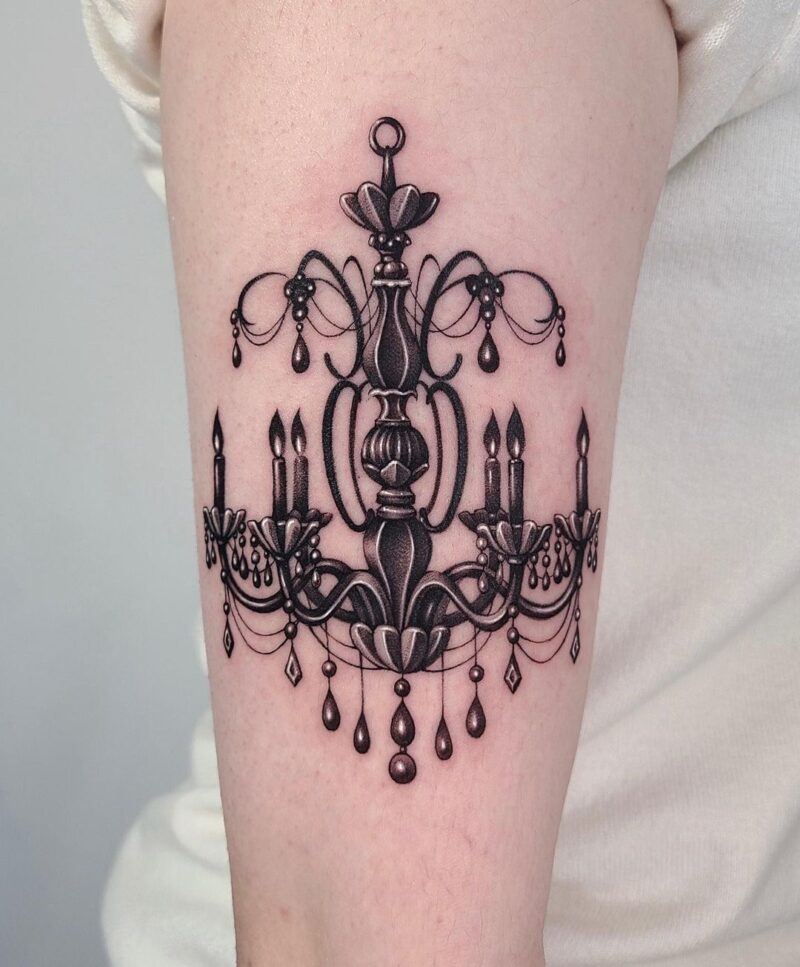 20 Bright Chandelier Tattoos That Light Up A Room • Body Artifact