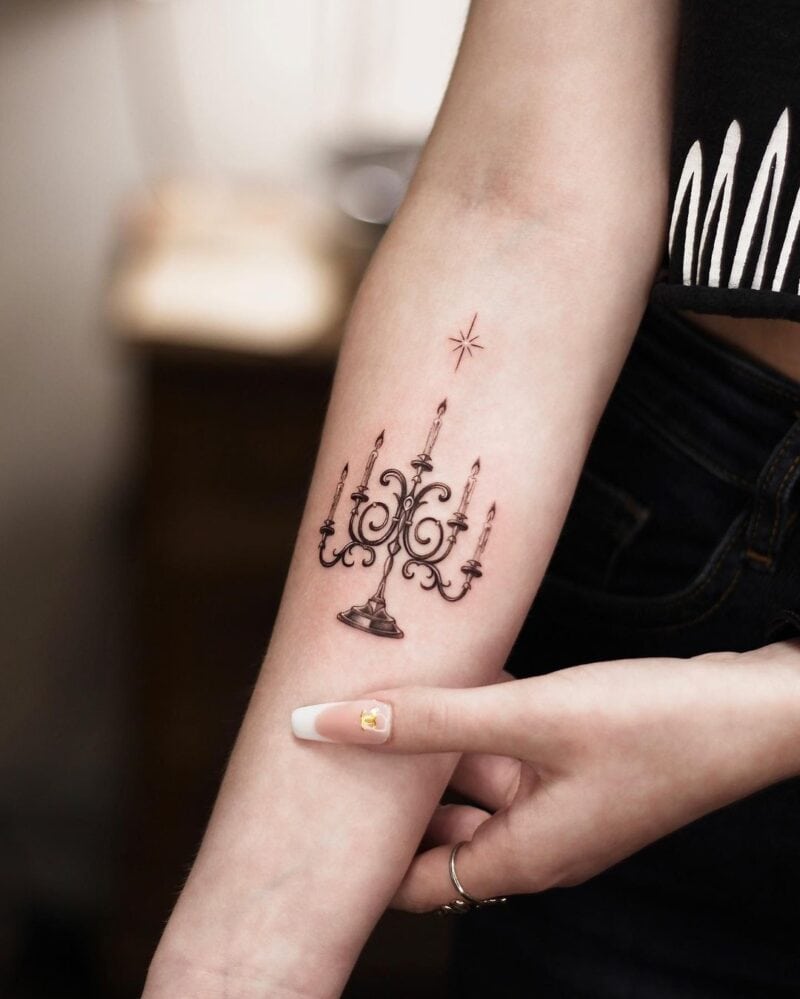 20 Bright Chandelier Tattoos That Light Up A Room • Body Artifact