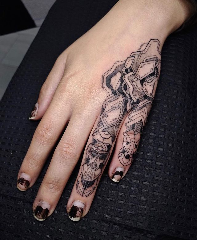 CyberPunk Inspired Tattoo By Fran @frangoth_tattoo #tattoos #tattoo... |  TikTok