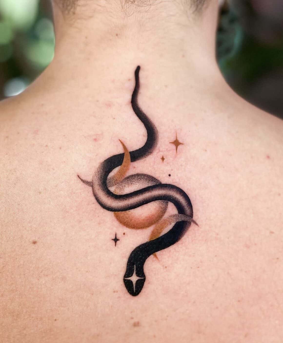 Tattoo uploaded by Pokeyhontas • Hand-Poked Snake Tattoo by Pokeyhontas at  KTREW Tattoo - Birmingham, UK #handpoked #handpoketattoo  #stickandpoketattoo #snaketattoos #tattoos #armtattoos • Tattoodo