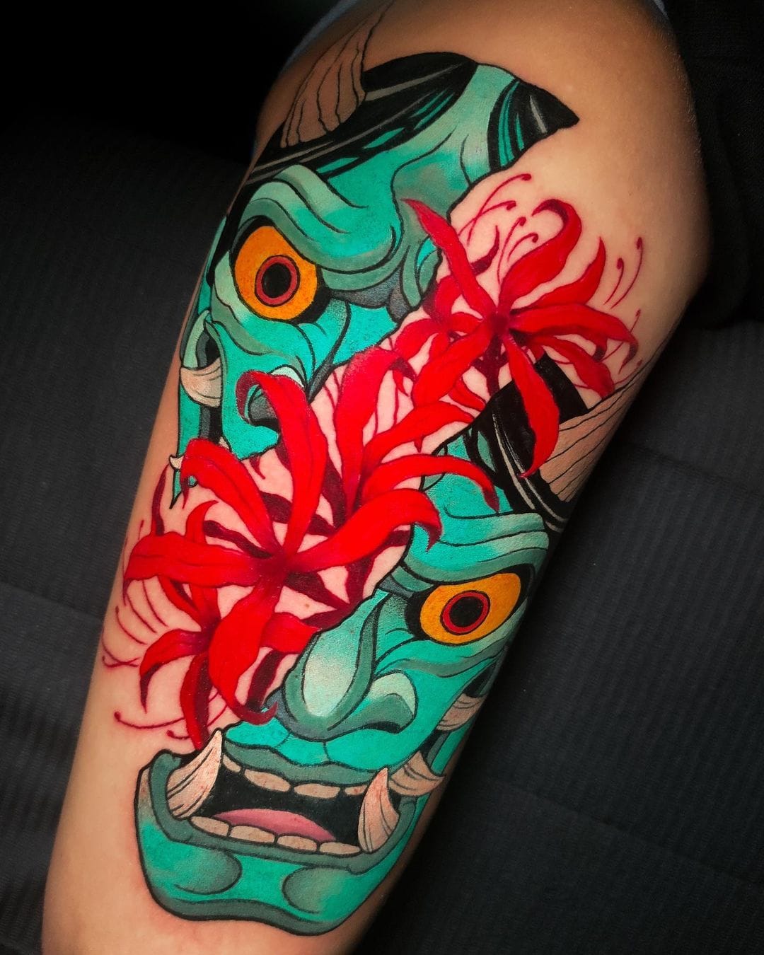 30 Best Oni Mask Tattoo Check These Stunning Design Ideas 2023 Updated   Saved Tattoo