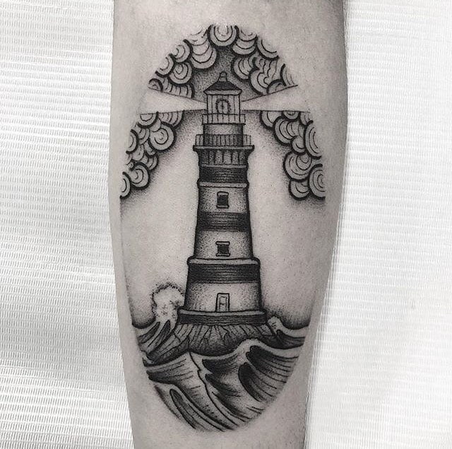 85 Mind-Blowing Lighthouse Tattoos And Their Meaning | AuthorityTattoo | Lighthouse  tattoo, Small tattoos, Ankle tattoo