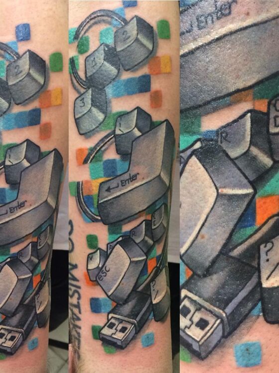 11 Mechanical Keyboard Tattoos You Can Practically Hear 5 Mechanical Keyboard Tattoo