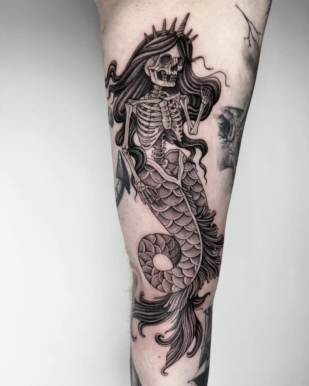 Art Immortal Tattoo  Tattoos  Blackwork  mermaid bones