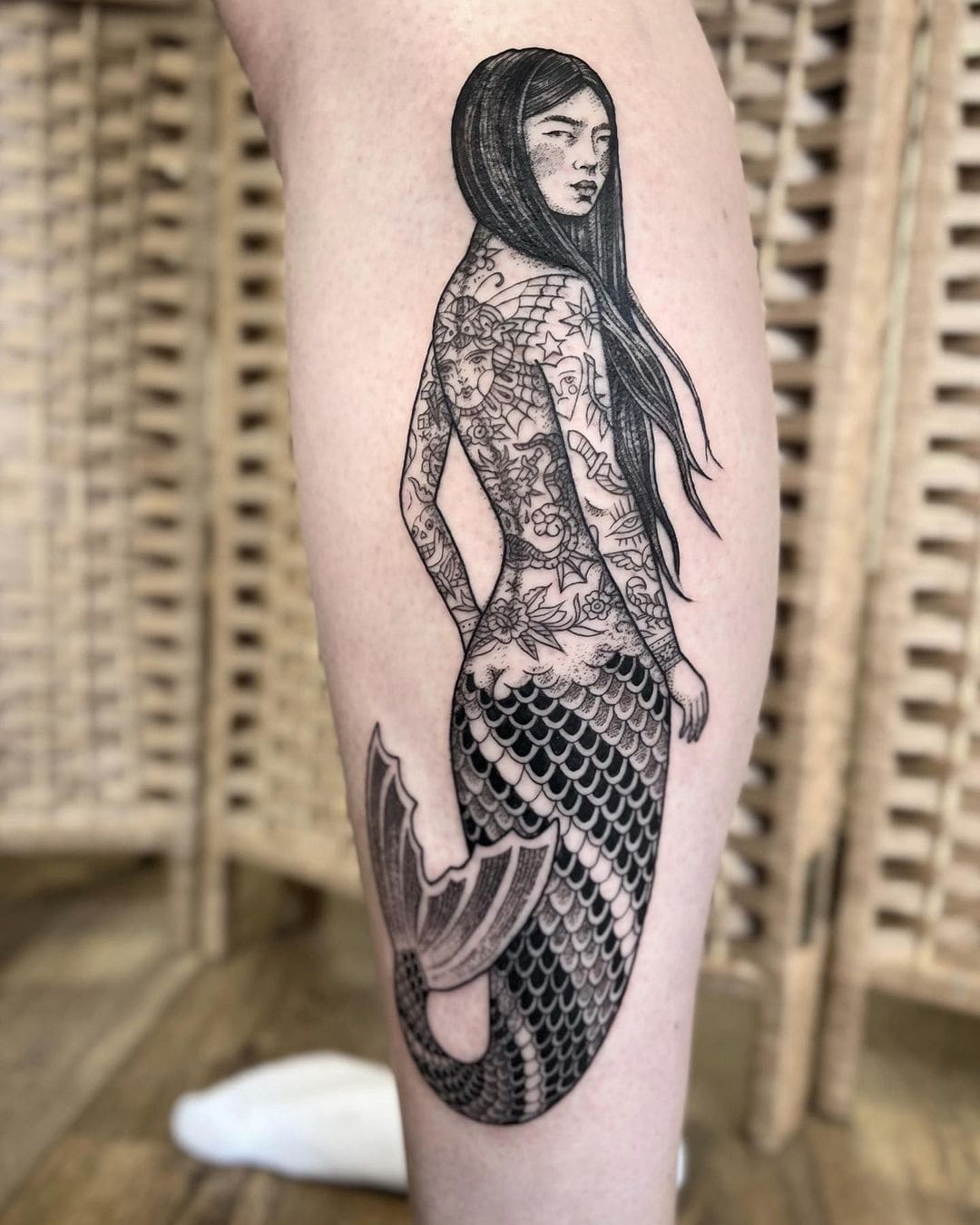 Mermaid Skeleton Tail Arm tattoo - Best Tattoo Ideas Gallery