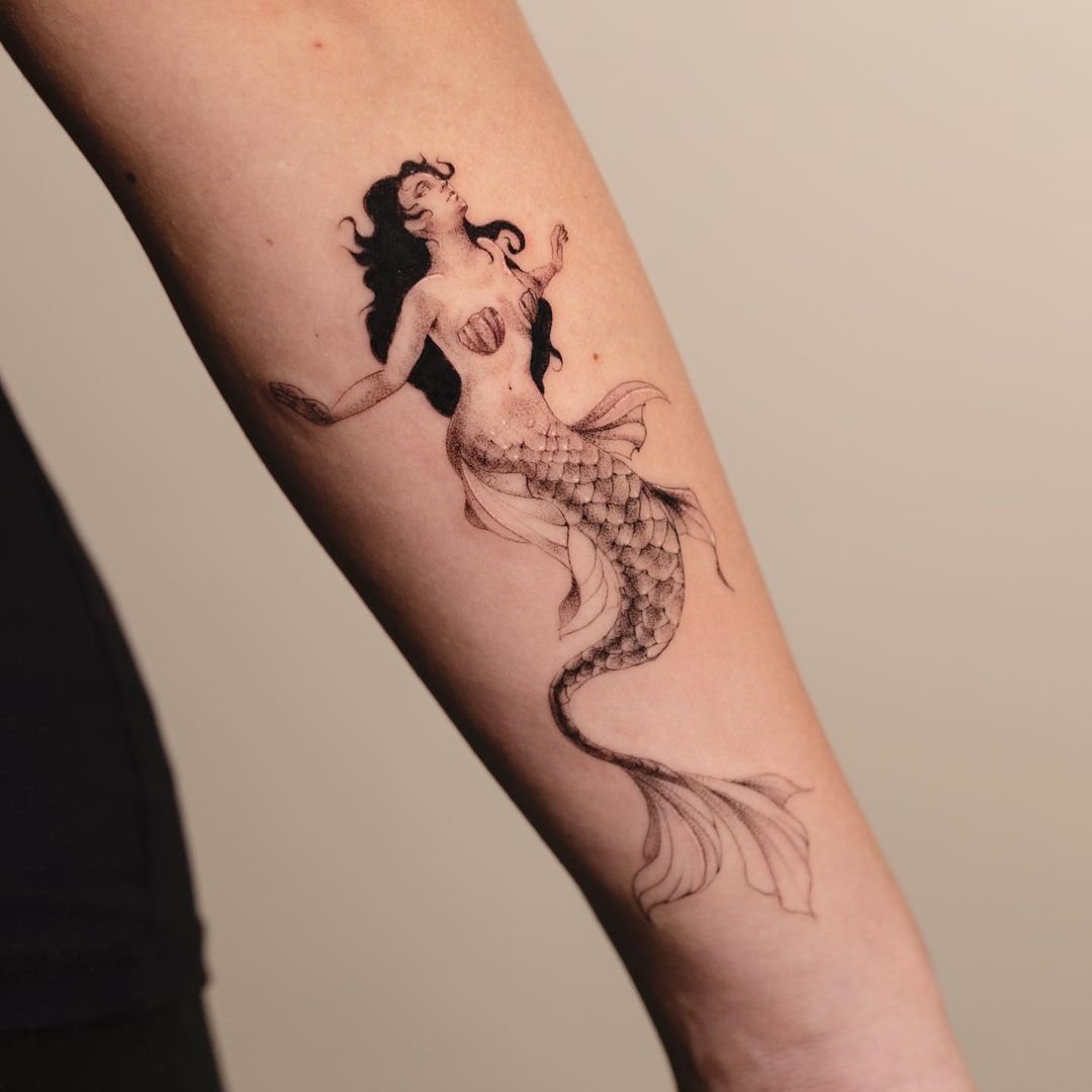 Waterproof Temporary Tattoo Sticker Sexy Mermaid Long Hair Girl Fake Tattoo  Flash Hand Arm Leg Tattoo For Girl Women Men - Temporary Tattoos -  AliExpress