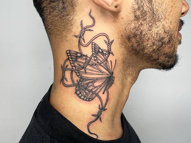 25 best neck tattoos for men: Cool and modern neck tattoo designs -  YEN.COM.GH