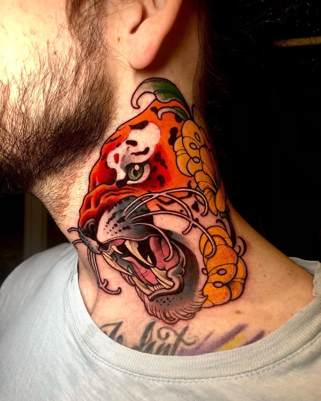 Chest Tiger Gambling Tattoo Sleeve - Best Tattoo Ideas Gallery