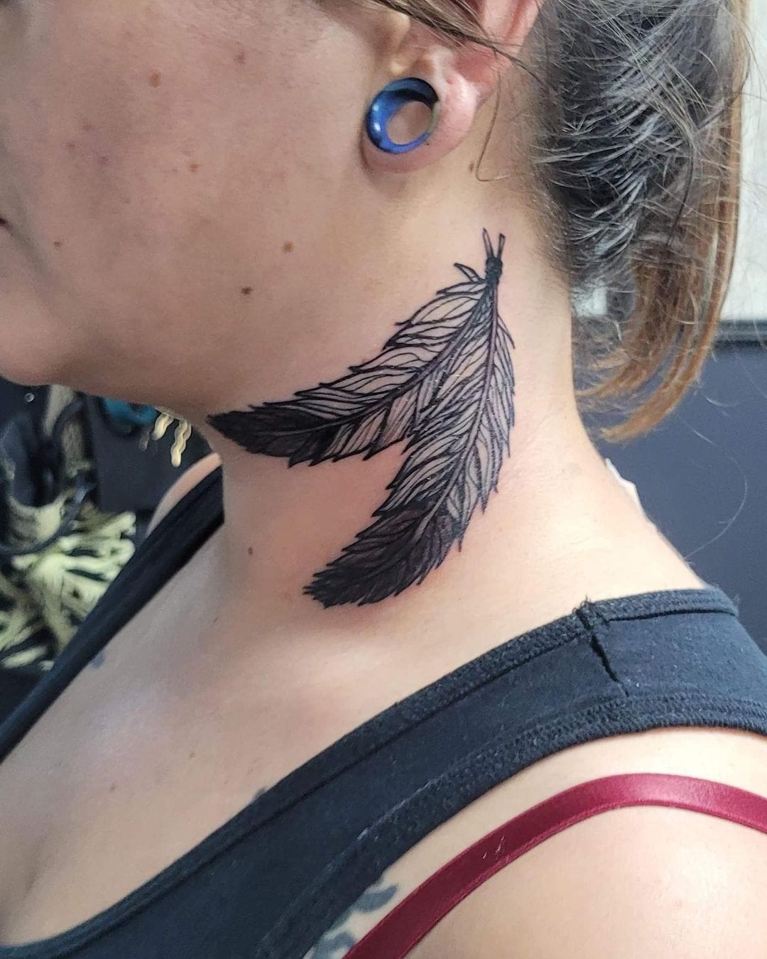 Angels Tattoo & Piercings - A colourful Peacock feather on the ribs,by Tom  | Facebook