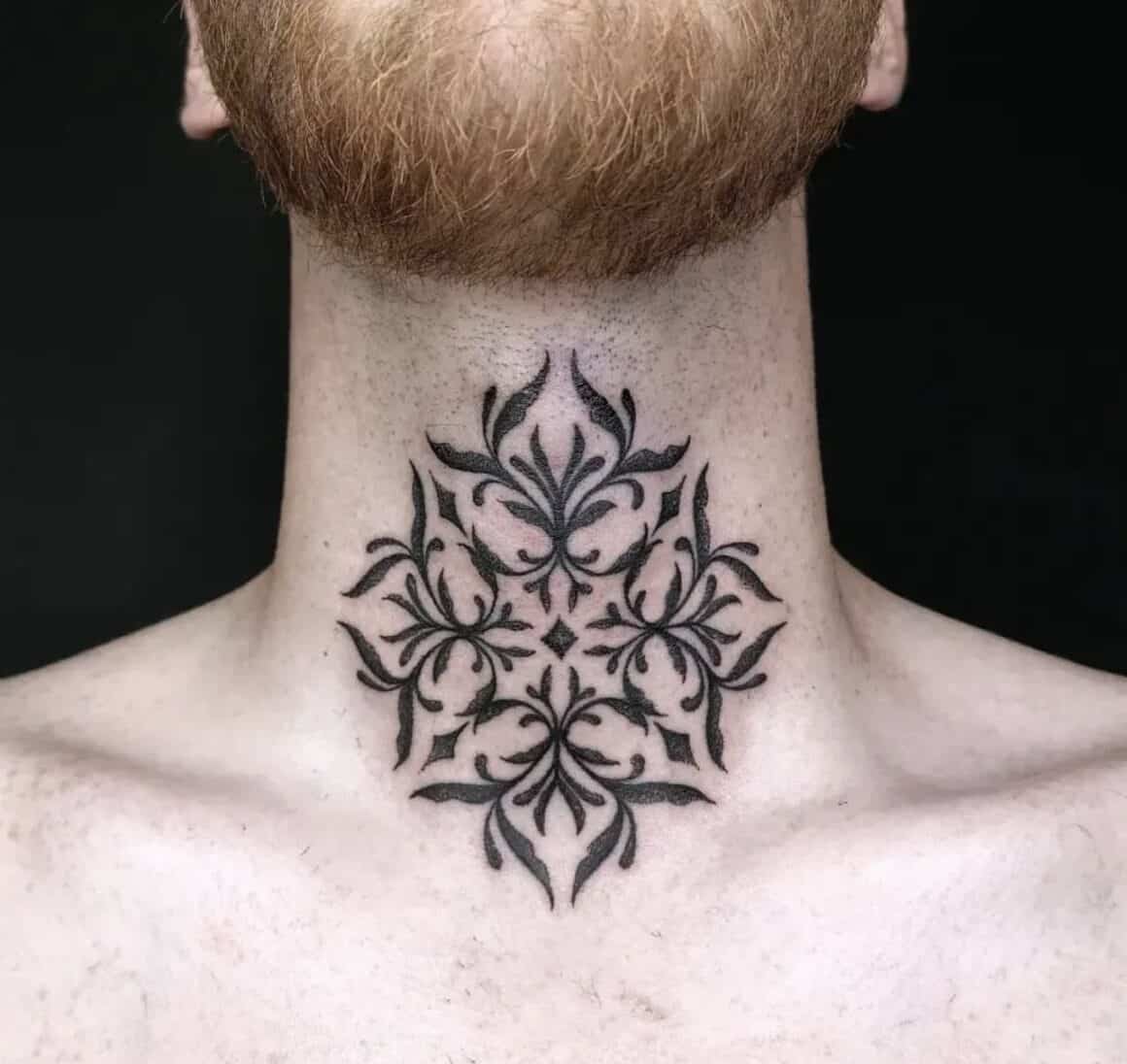 back of neck tattoos men