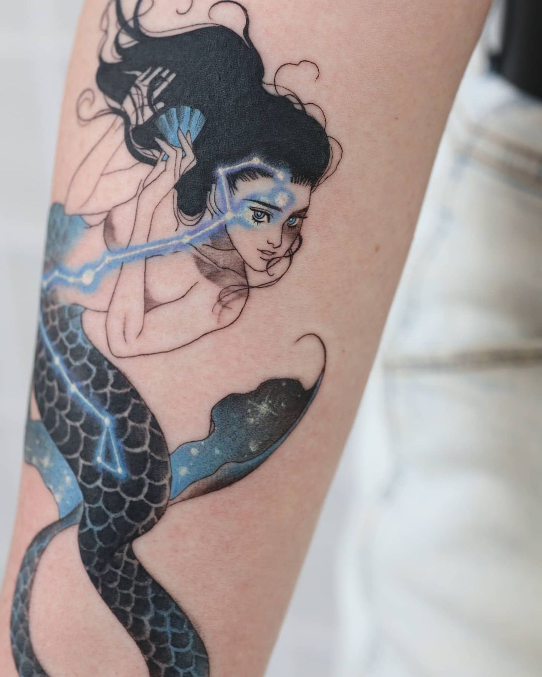 Stunning Mermaid Tattoo Design