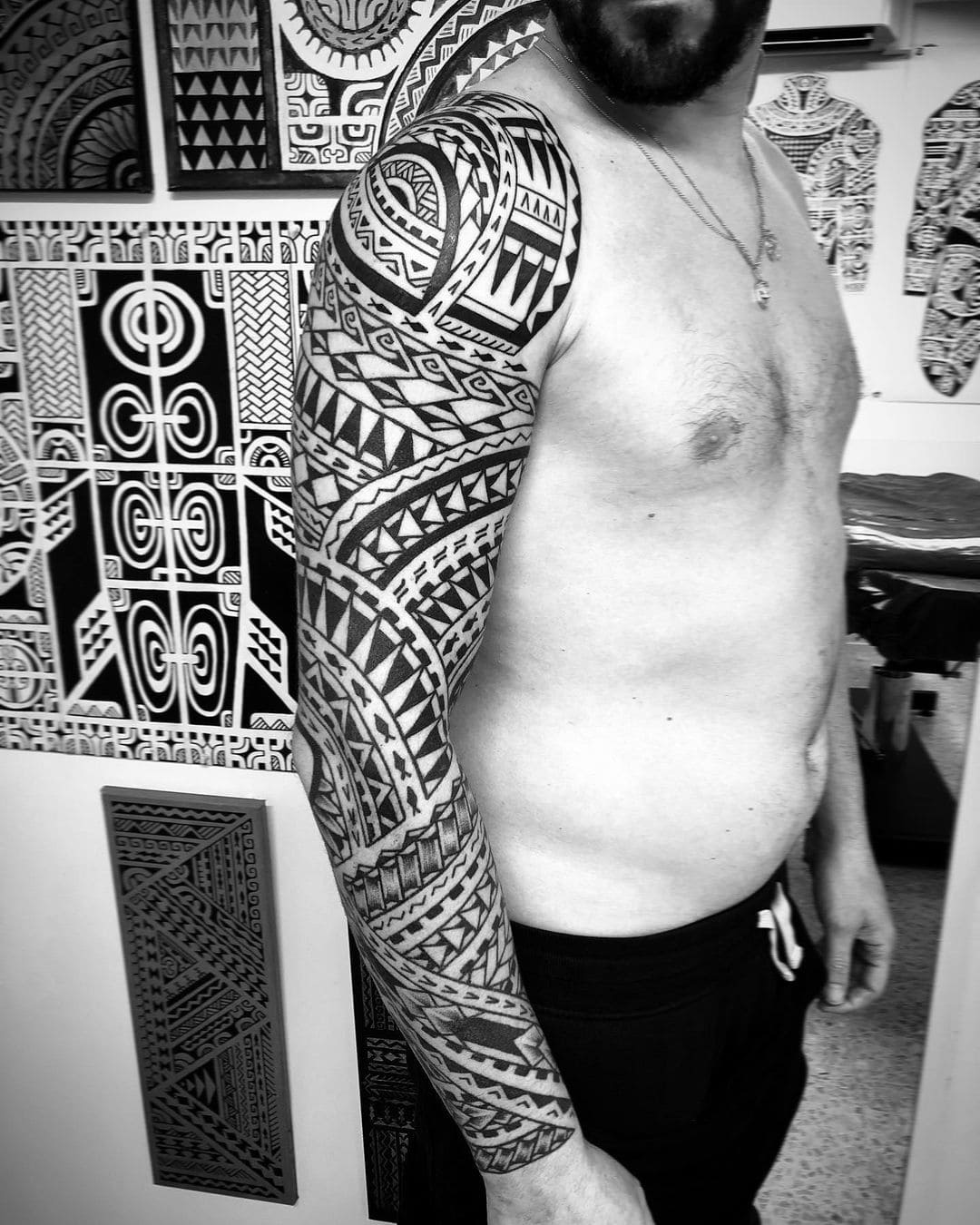 Amazon.com : Tatodays 2 x Temporary tattoo turtles stick on black maori  tribal body art sticker transfer for arms shoulder Aztec Polynesian Samoan  Hawaiian for adult men and women luau party fancy