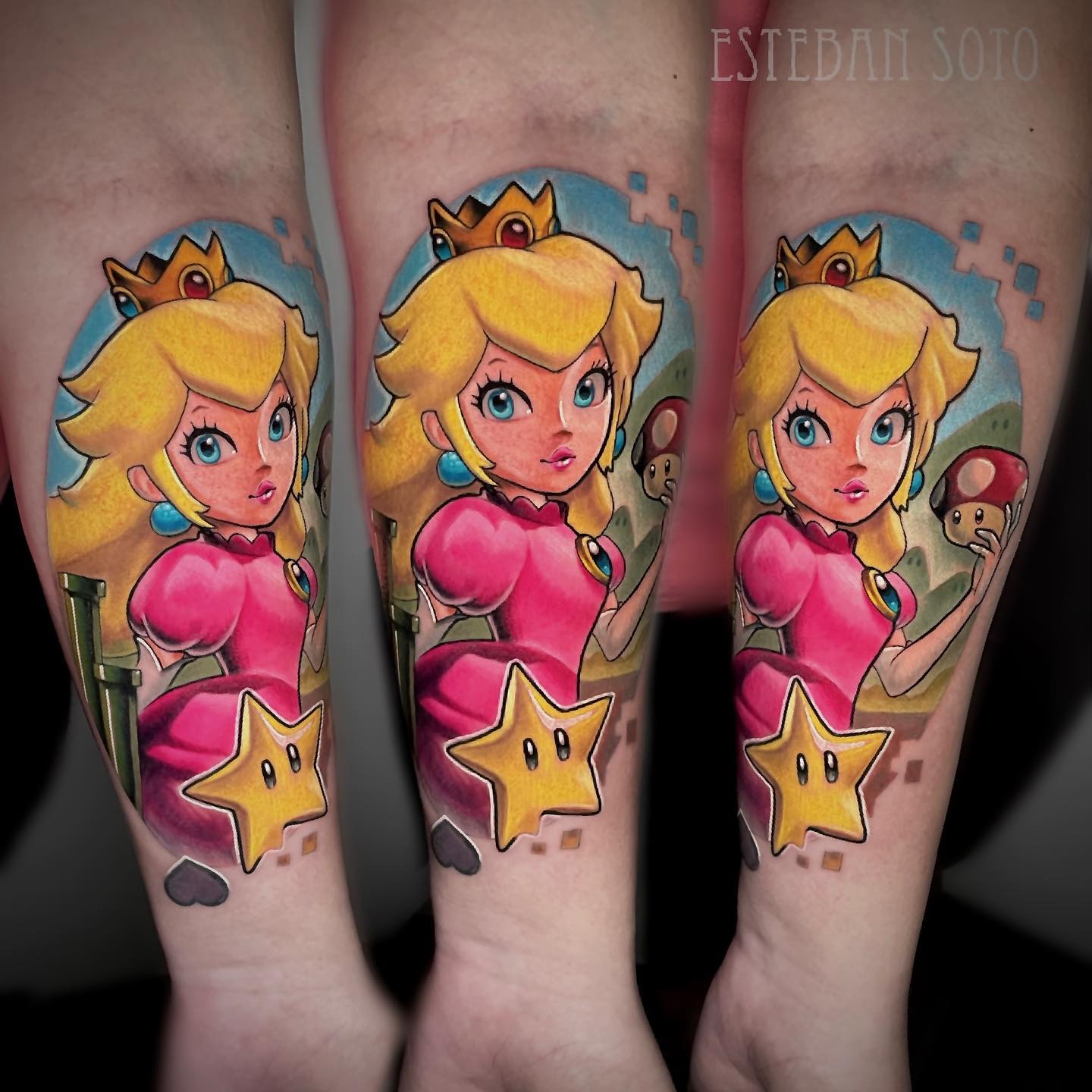 21 Princess Peach Tattoos To Showcase Your Love Of Mario • Body Artifact