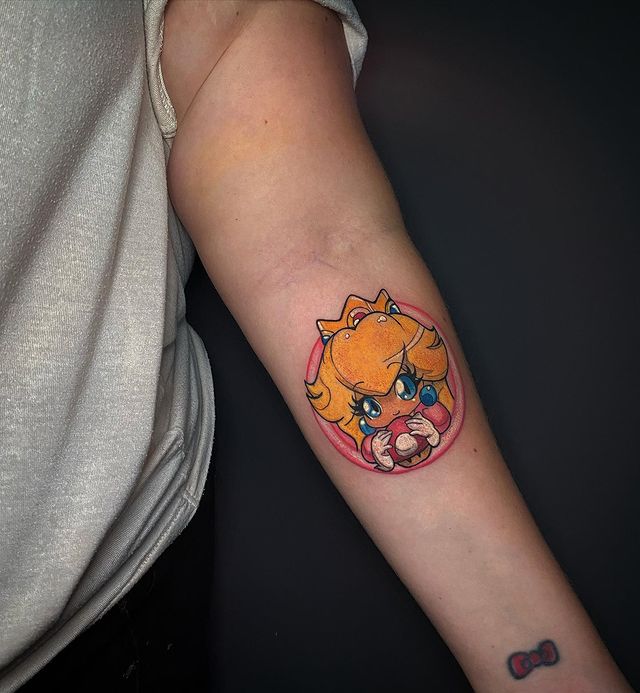 Peach tattoo by Lara Simonetta - Tattoogrid.net