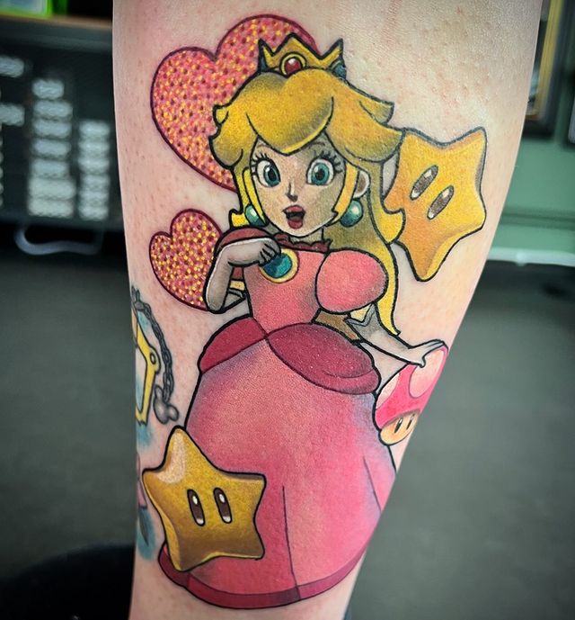 Sketchy/watercolor peach tattoo on the right... - Official Tumblr page for  Tattoofilter for Men and Women