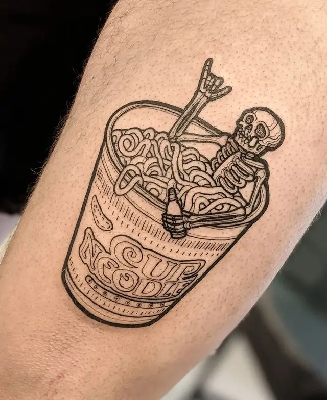 Ramen Noodles Minimalist  Close Up Tattoo Timelapse  YouTube