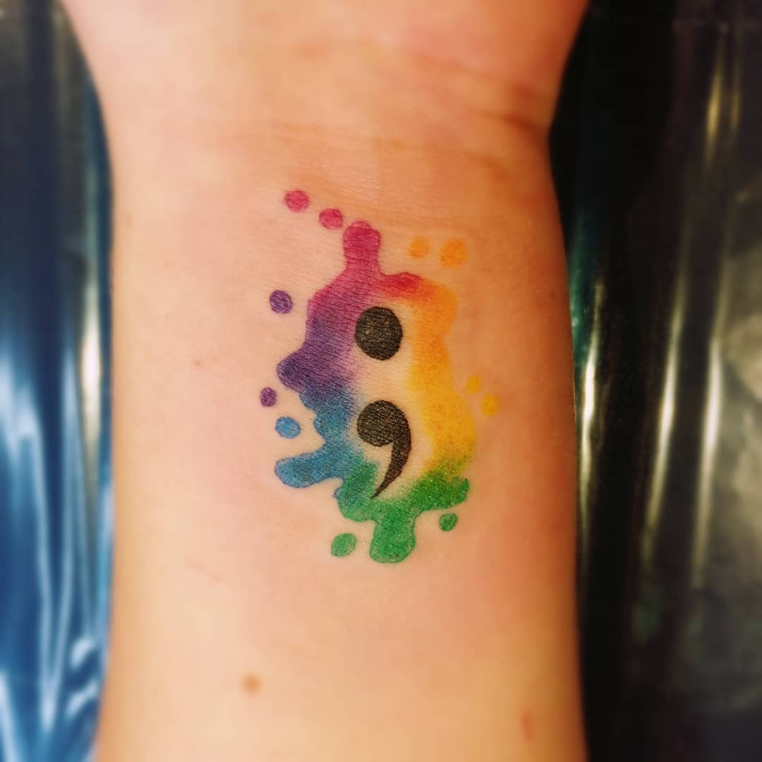 Semicolon tattoos; – what they mean and why they're trending