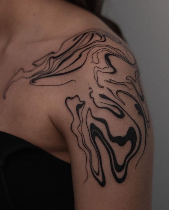 Tattoo uploaded by Gus_blk • #line #linework #abstract #blackwork #empty  #full #body #skin #brut #contemporary #ink #noir #Tattrx • Tattoodo