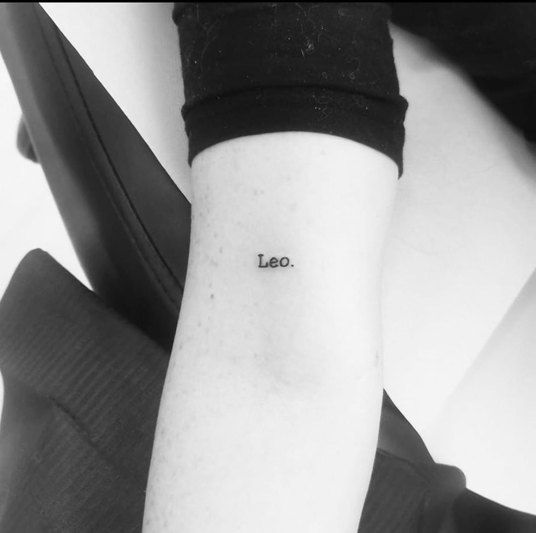 Little Tattoos — Fine line geometric leo constellation tattoo on...