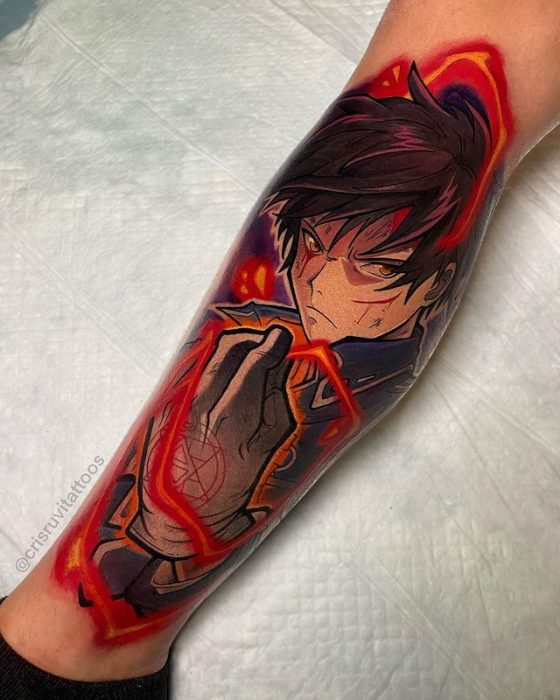 13 Incredible Anime Tattoo Artists With Examples Body Artifact   Cris Ruvi Anime Tattoo3 560x700 