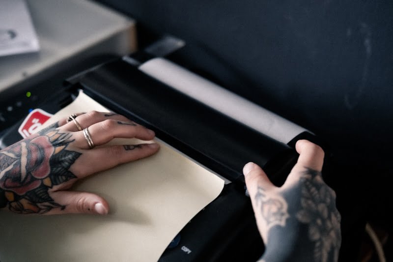Tattoo Transfer Stencil Machine Thermal Tattoo Stencil Printer with Tattoo  Transfer Paper 20 Sheets Tattoo Printer 