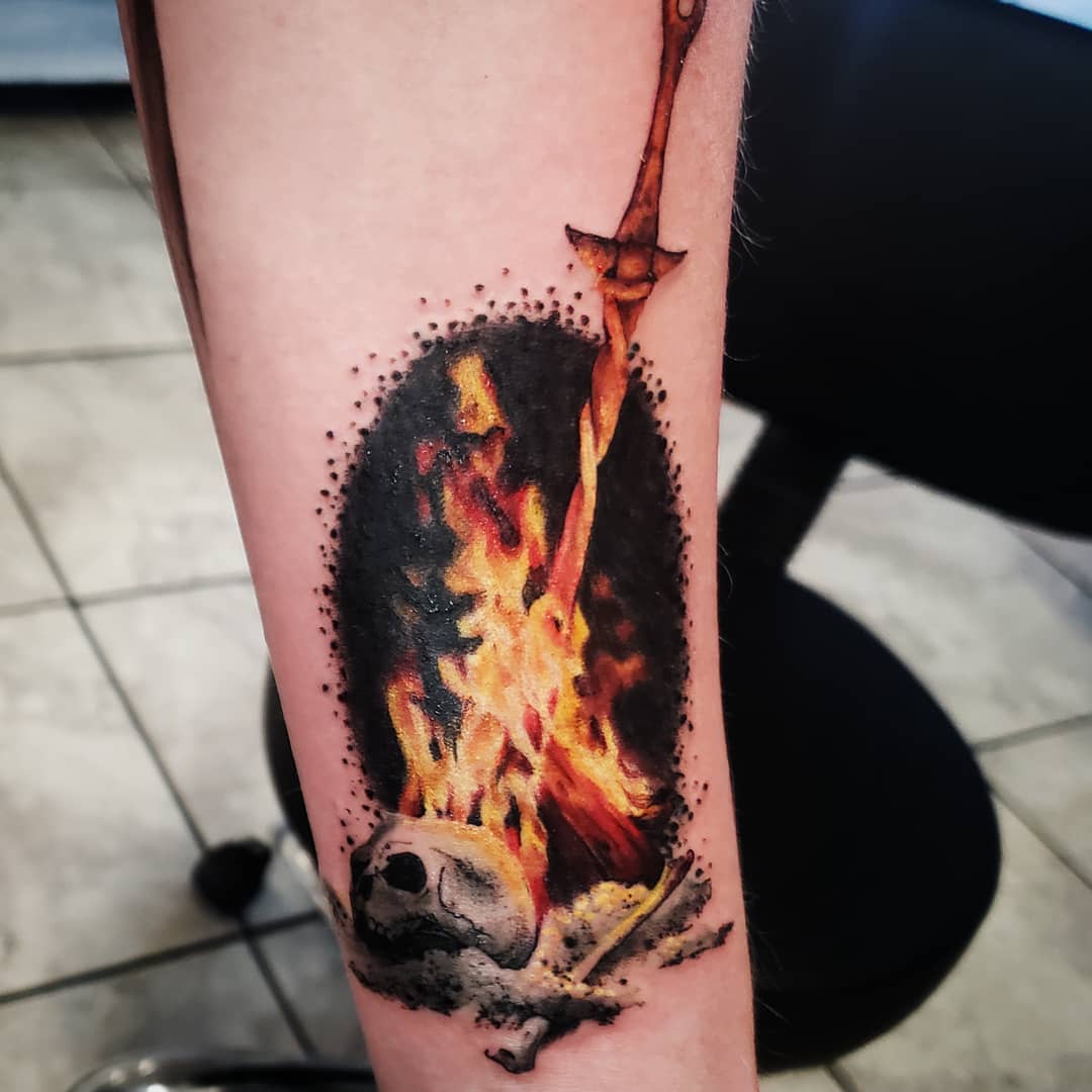 Dark Souls Bonfire Tattoos