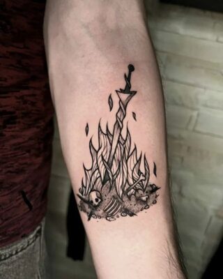 37 Epic Dark Souls Bonfire Tattoos • Body Artifact