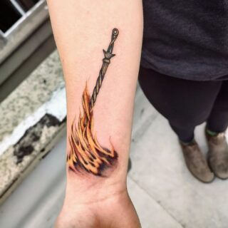 37 Epic Dark Souls Bonfire Tattoos Body Artifact   Dark Souls Bonfire Tattoo 44  320x320 