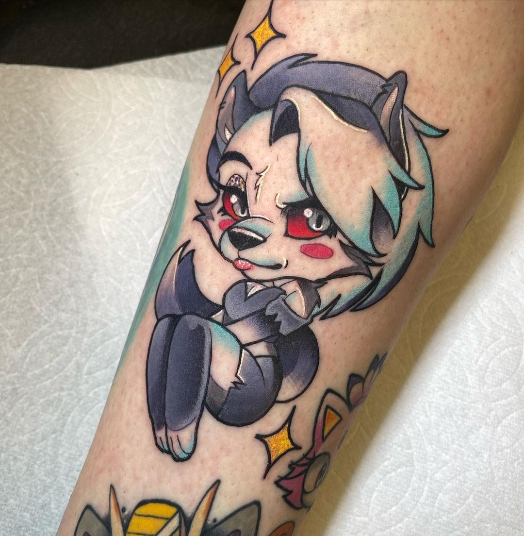 Shortcake.jpg - A cute anime cat girl, based on the client today 💖🖤 Got  to do it in my own style !!! This was probably one of the funnest tattoos  I've done.