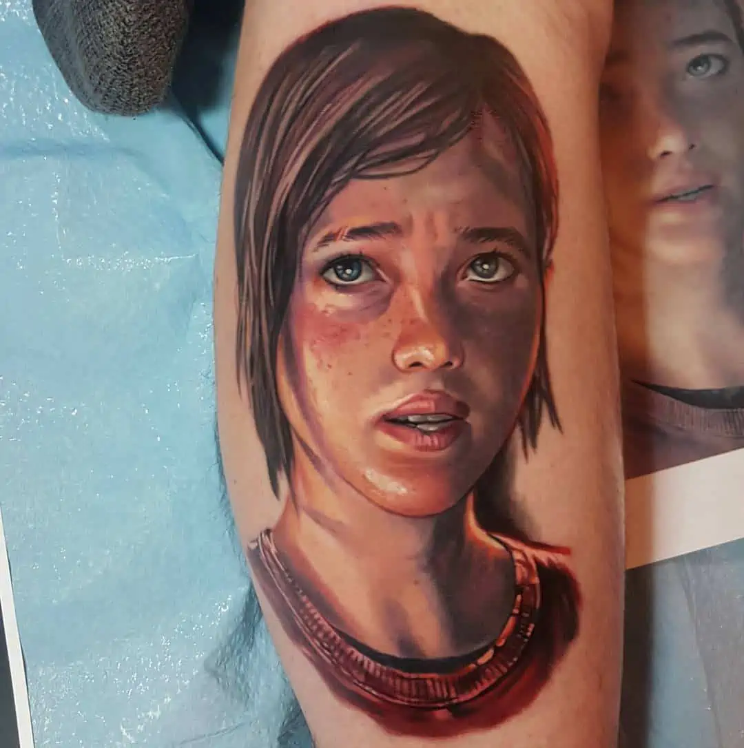 A fresh take on Ellie's tattoo from the last of us by Lindsay. #ashevi