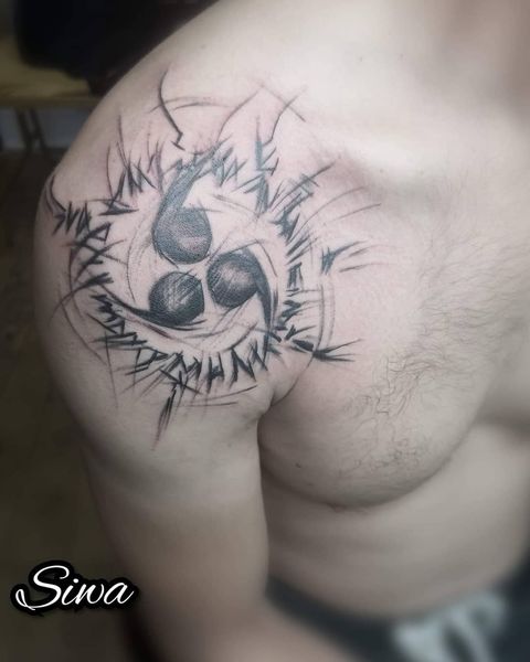 Sasuke Uchiha  Curse Line art Tattoo, Seal, white, face