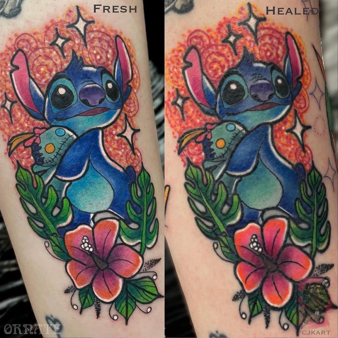 47 Stunning Stitch Cartoon Tattoos  Tattoo Designs  TattoosBagcom