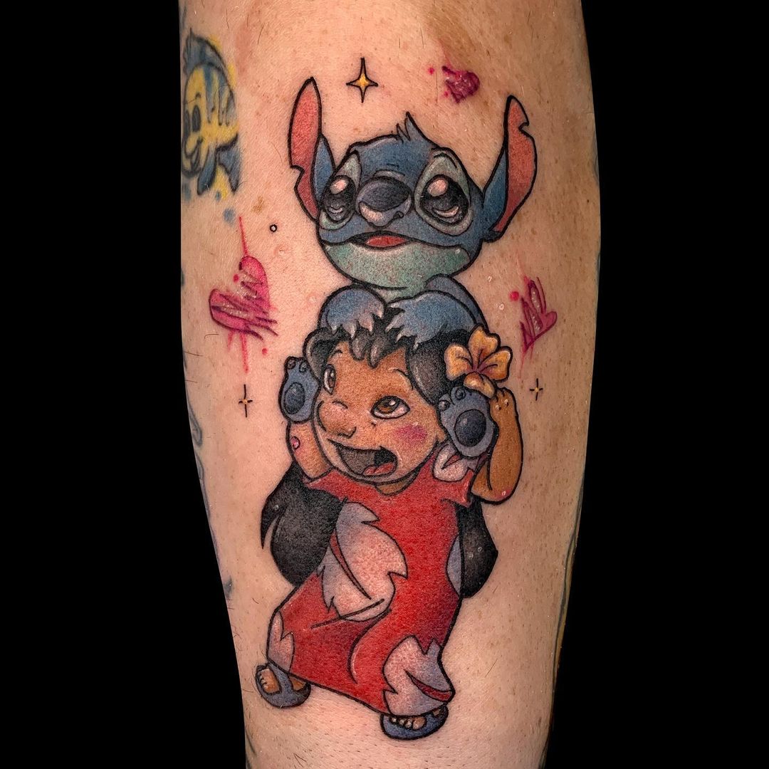 Pin by Ashley Wright on tatoos 3  Disney sleeve tattoos Stitch tattoo  Disney tattoos