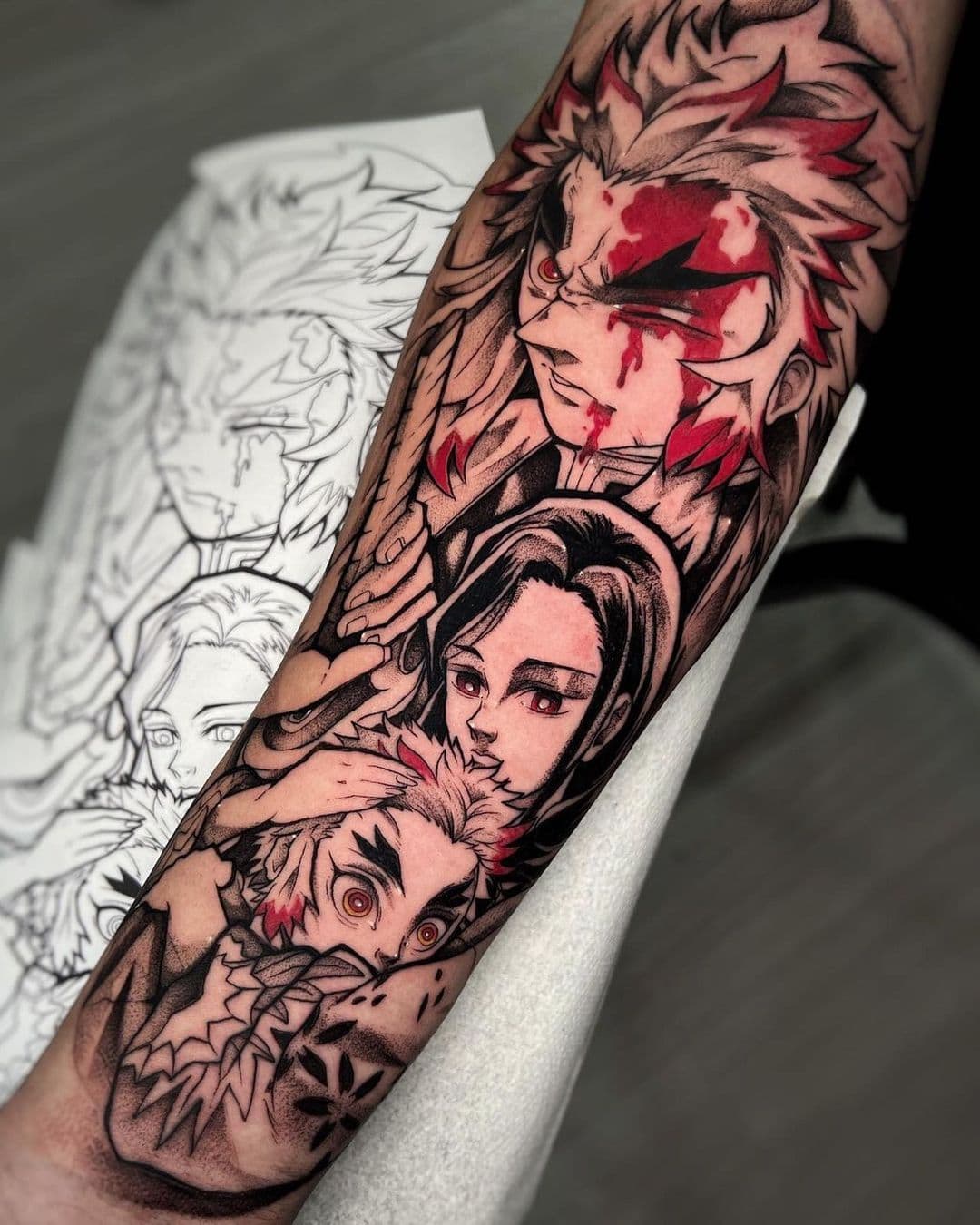Felipe Kross on Instagram tbt of this Tanjiros piece Ive done a few  months ago  Thank you for all the support guy  Anime tattoos Tattoos  Slayer tattoo