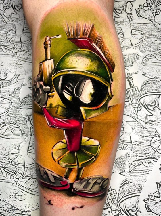 23 Marvin The Martian Tattoos For Another World 8 23 Marvin The Martian Tattoos For Another World