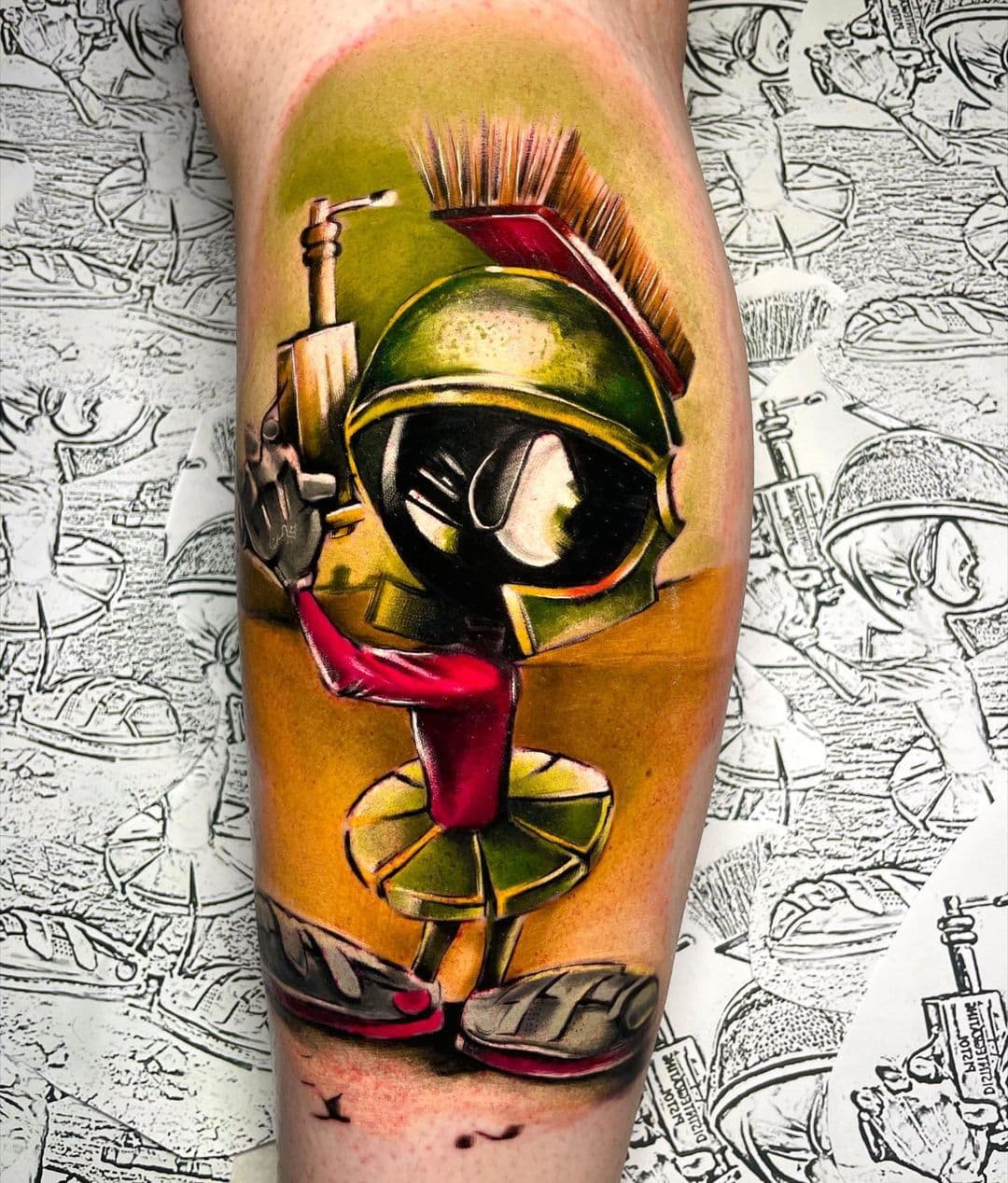 Share more than 62 marvin the martian tattoo outline - in.cdgdbentre