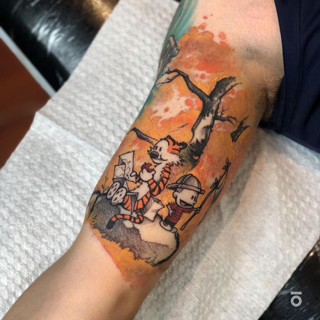 Calvin and Hobbes Tattoo