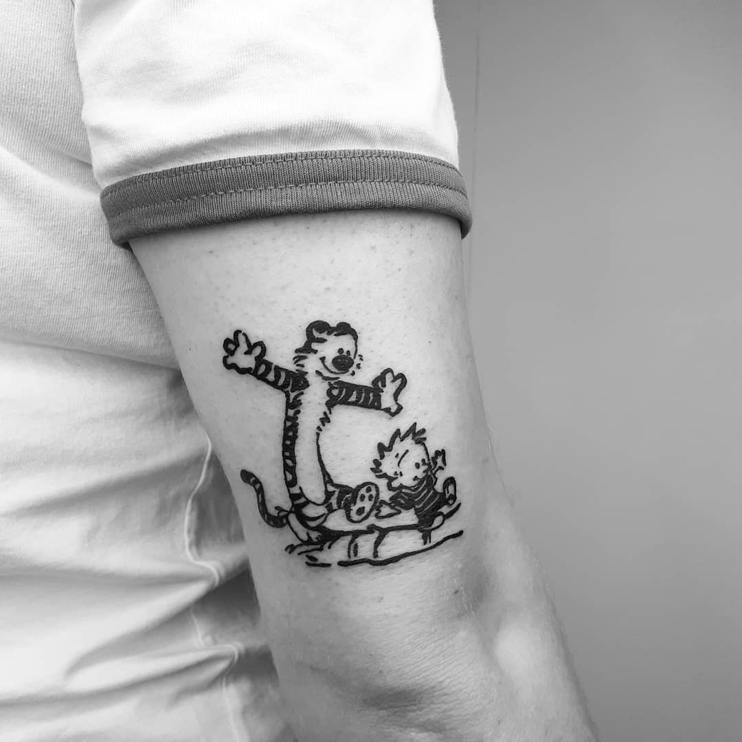 Calvin and Hobbes Tattoo