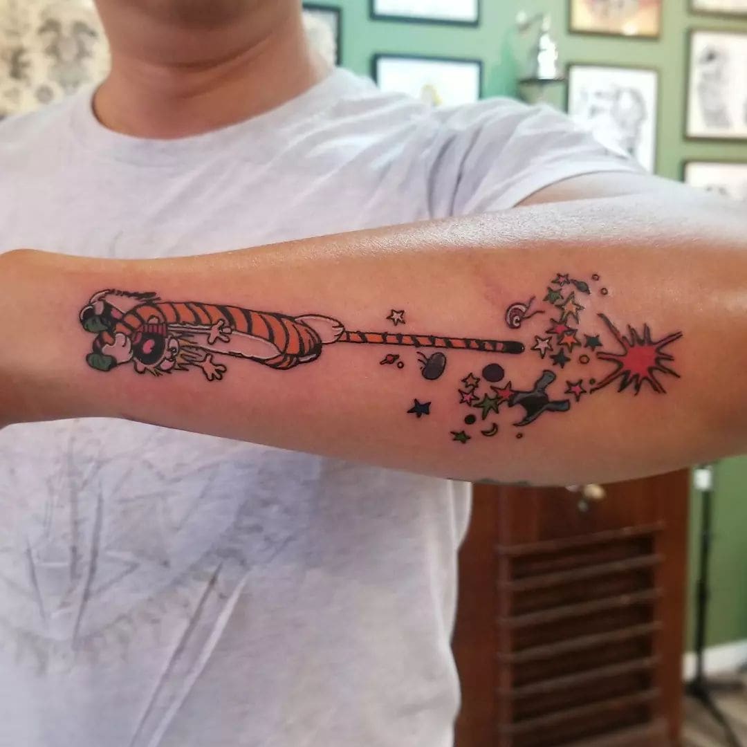 Calvin and Hobbes Tattoo