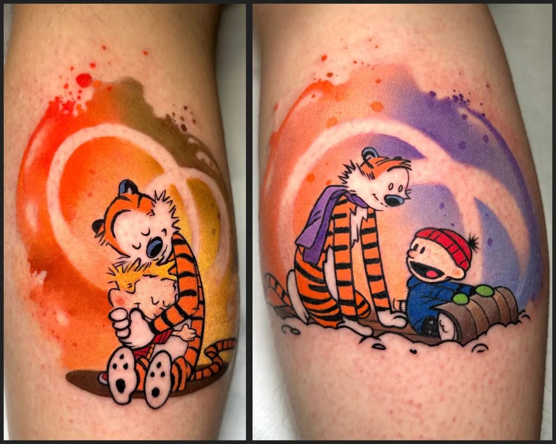 Calvin and Hobbes Tattoo