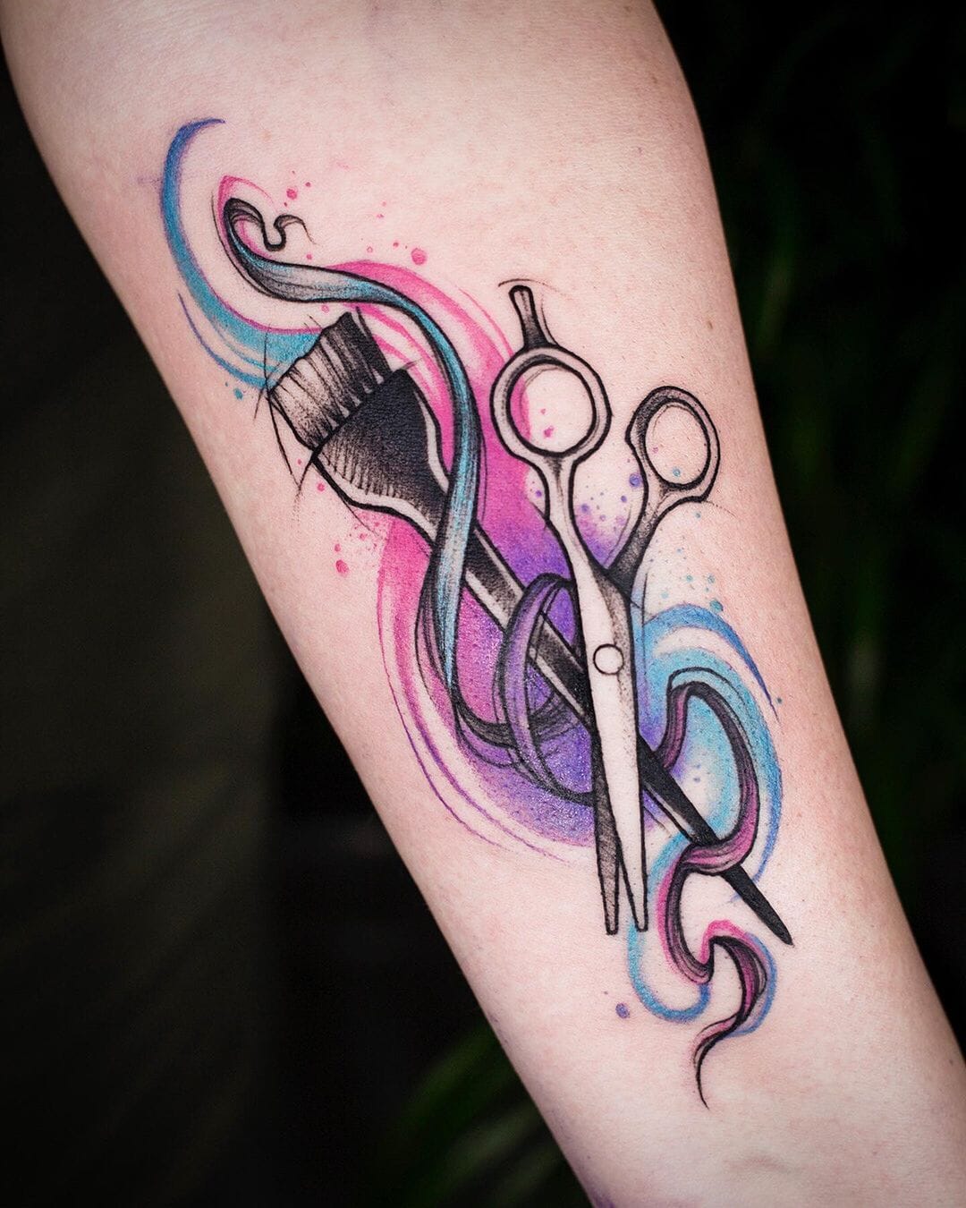 Fancy Vintage Scissors Temporary Tattoo