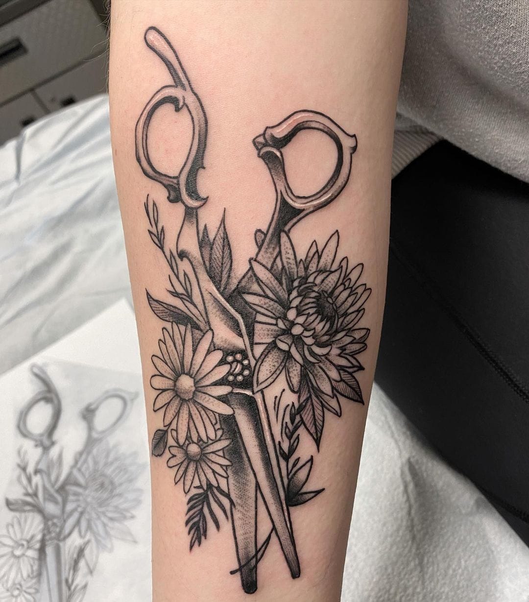 Scissors tattoo on the right inner forearm. | Cool tattoos, Scissors tattoo,  Small tattoos