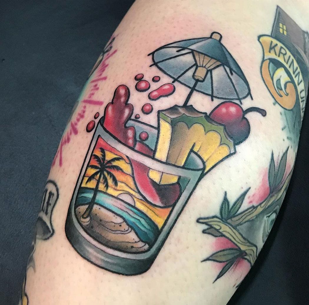 Stunning Tattoos for Bartenders - Best Cocktail & Drink Tattoo Ideas |  Bottle tattoo, Beer tattoos, Tattoo designs