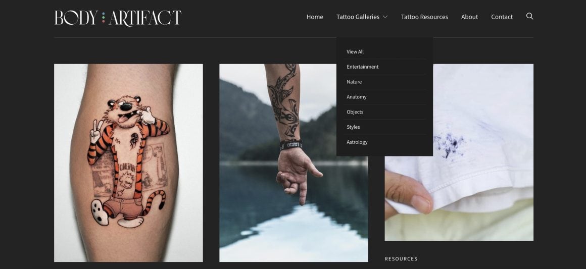 Tattoo Artist Portfolio Website :: Behance