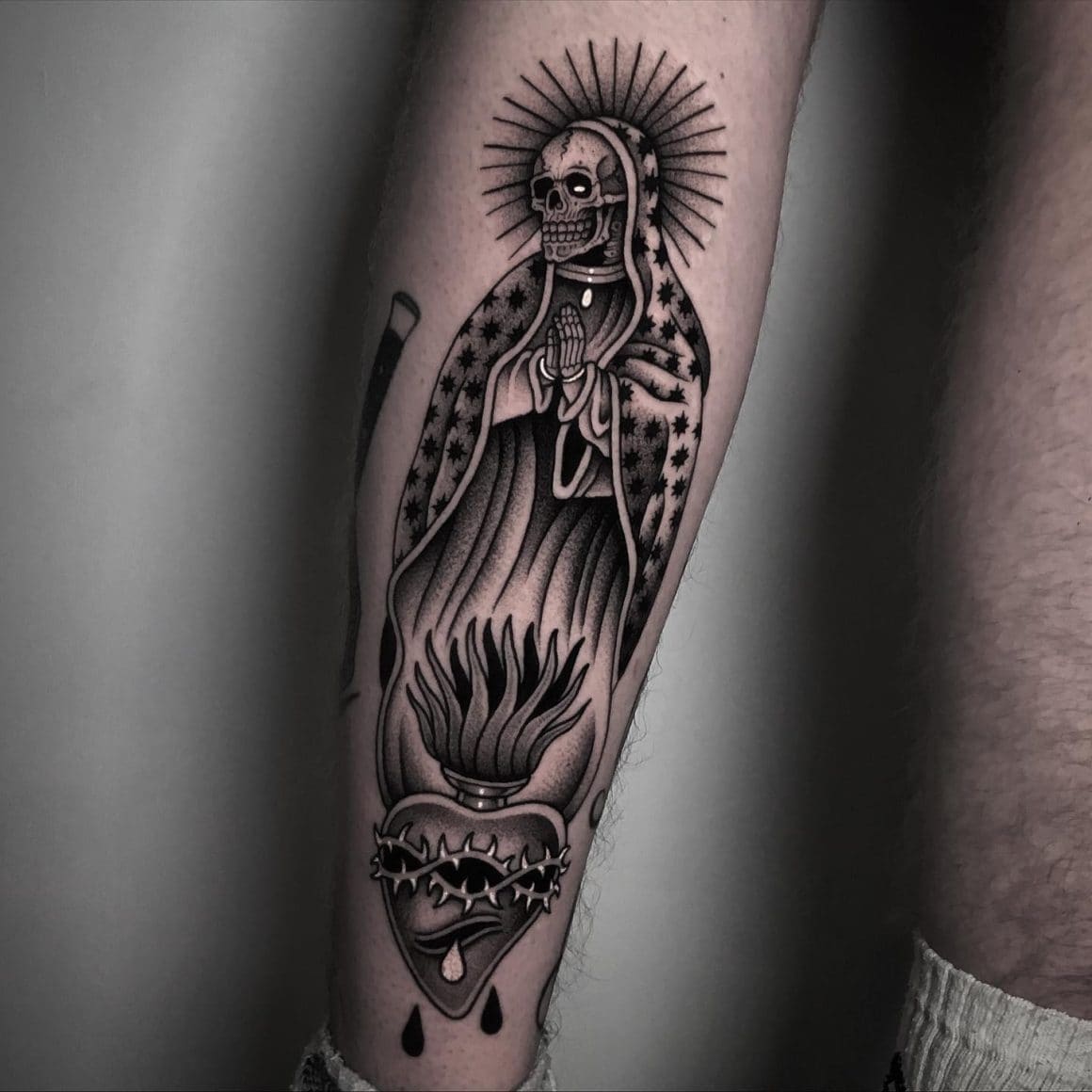 La Santa Muerte kristianatattoo  skeleton santa death muerte  tattoo tattoos tattoosofinstagram ink inked inktattoo  Instagram
