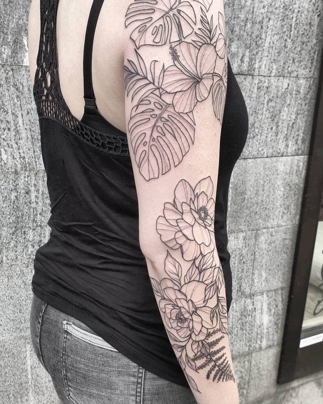 Audrey Anderson on Instagram Desert Garden for Jessica Thanks for  bringing me something new and challe  Shoulder sleeve tattoos Tattoos  Floral tattoo sleeve