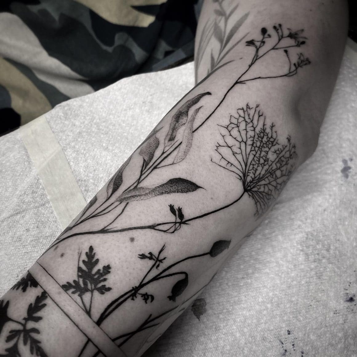 plant sleeve tattoo 5